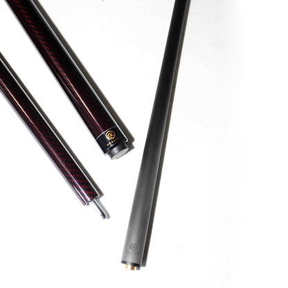 Carbon Fiber Break Jump Cue - 12.9mm Uniloc and 3K Twill Red Surface