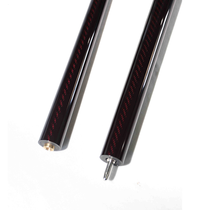 Carbon Fiber Break Jump Cue - 12.9mm Uniloc and 3K Twill Red Surface