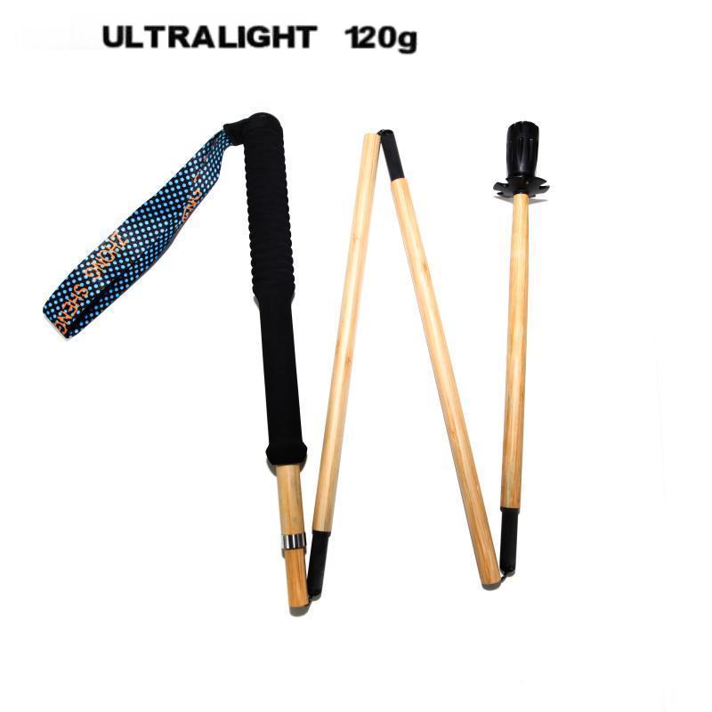 120g Carbon Hiking Poles – Bamboo Finish
