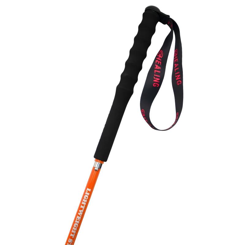 Carbon Hiking Poles – Ergonomic Grip & Foldable (Black Orange)