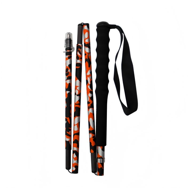 Carbon Trekking Poles – Orange Camouflage & Lightweight