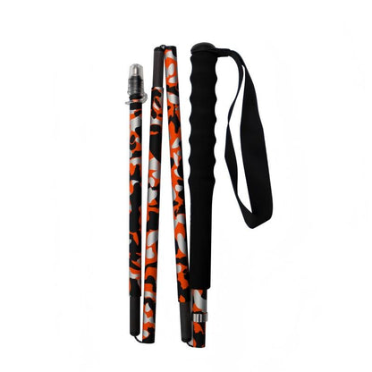 Carbon Trekking Poles – Orange Camouflage & Lightweight