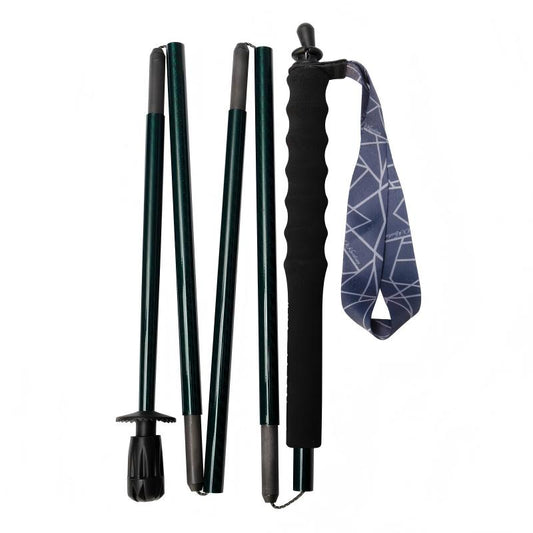 Carbon Trekking Poles Dark Green - Folding and Ultralight