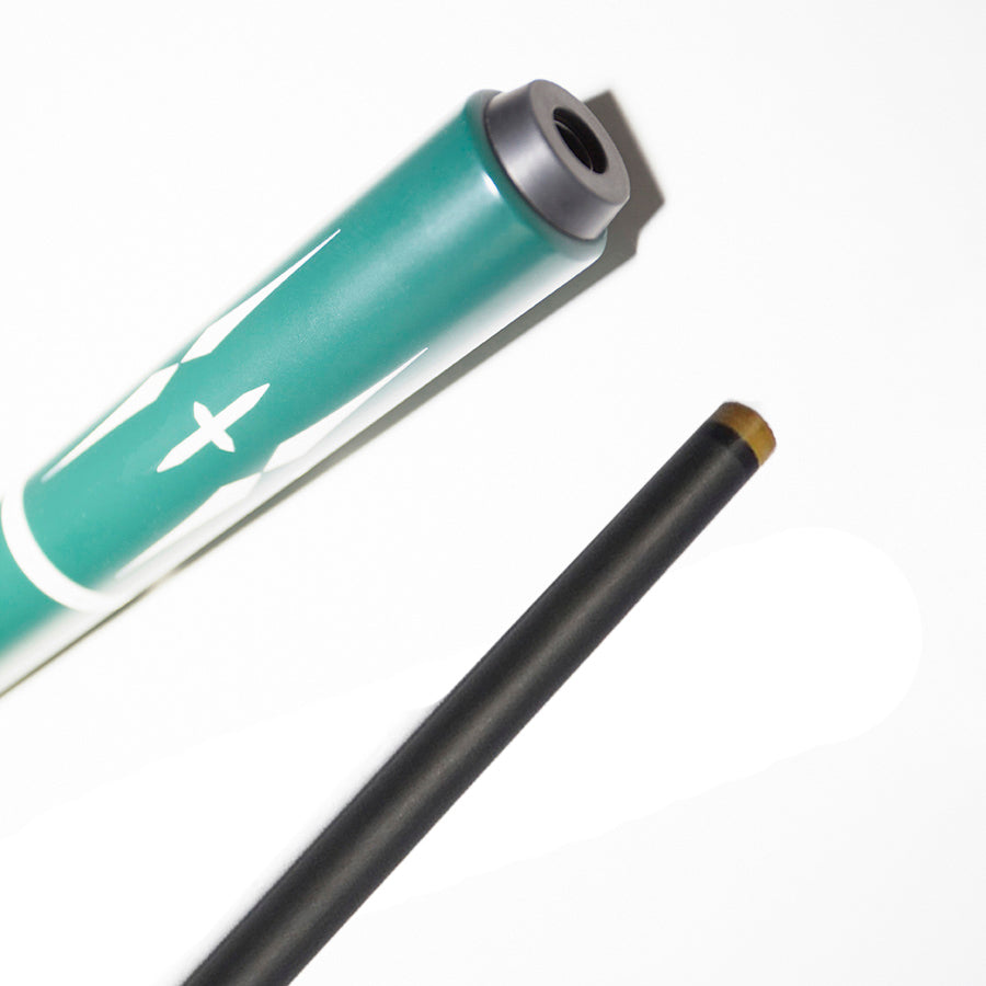 Billardqueue aus Kohlefaser – 12,4 mm Uniloc Grün