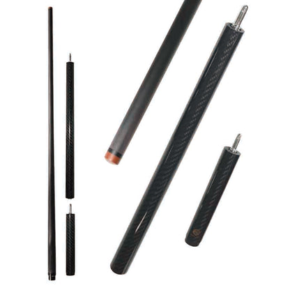 OKHEALING Carbon Jump Cue - Uniloc Joint 13.8mm Tip and Black 3K Twill Surface