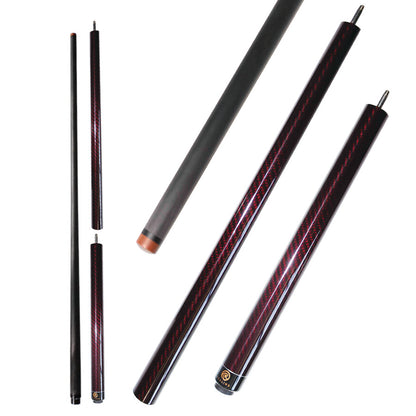 Carbon Fiber Break Jump Cue - 12.9mm Uniloc and 3K Twill Red Surface
