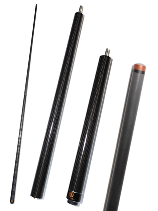 OKHEALING 3-piece Carbon Uniloc Break/Jump Pool Cue with 3K Twill Butt and 12.9mm Tip