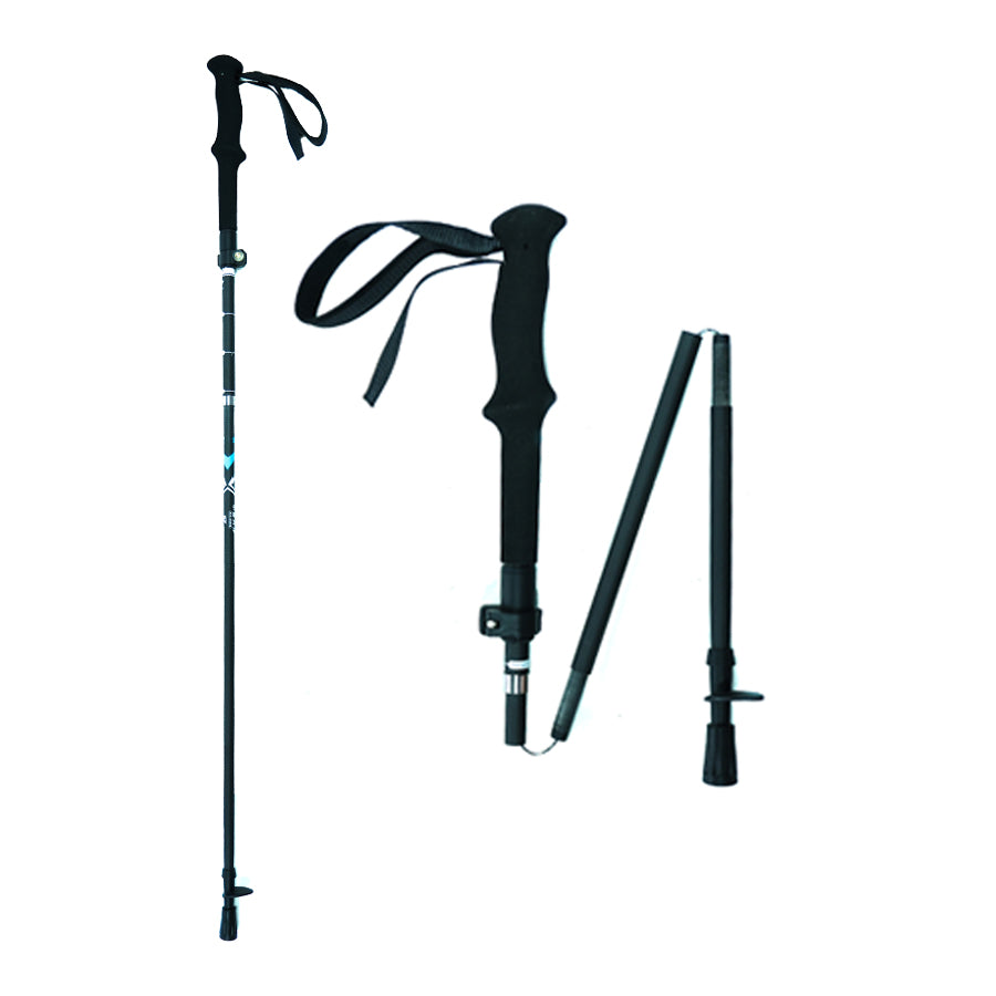 OKHEALING Carbon Fiber Trekking Poles - Adjustable Folding and Black Color