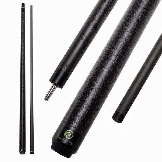 Schwarzes Break-Cue aus Kohlefaser, radial – 12,9 mm