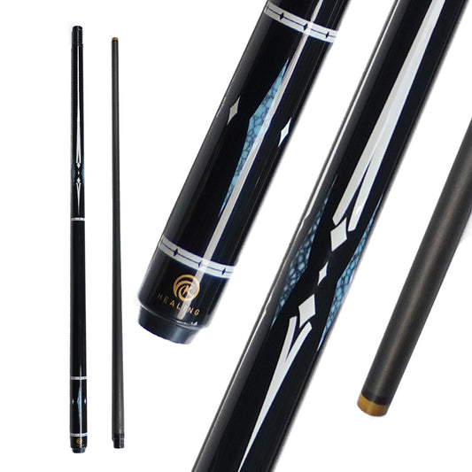 OKHEALING Carbon Pool Cue - Radial Joint 12.4mm Pigskin Tip