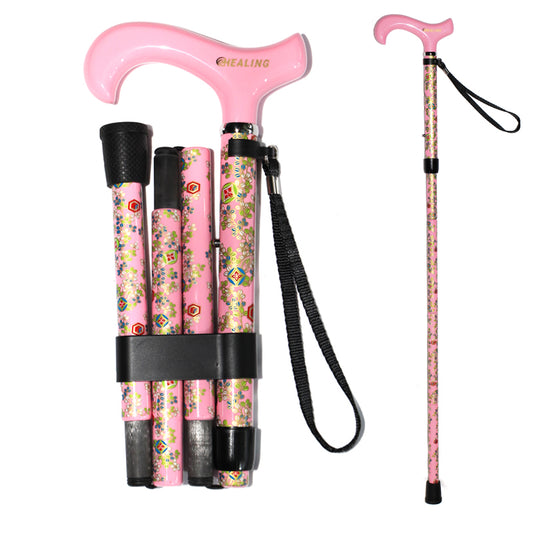 Ultralight Folding Carbon Fiber Walking Cane - Adjustable Height