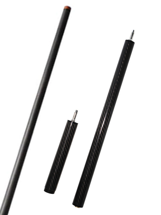 OKHEALING 3-piece Carbon Uniloc Jump Cue with 3K Twill Surface and 12.9mm Tip