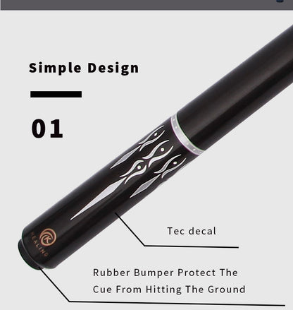 OKHEALING UD carbon Shaft and simple design on butt for break  cue,12.9mm tip