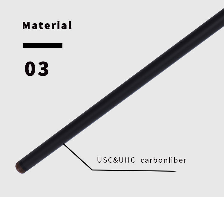 OKHEALING UD carbon Shaft and simple design on butt for break  cue,12.9mm tip