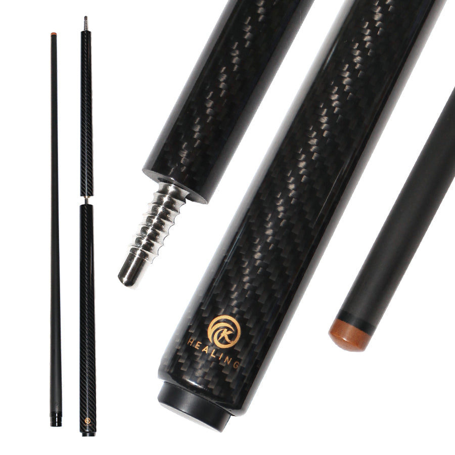 Carbonfaser-Break-Jump-Cue Radial Uniloc – 12,9 mm und 3K-Twill-Glanzlackierung