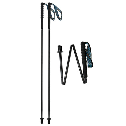 Carbon Trekking Poles Black - Folding and Ultralight