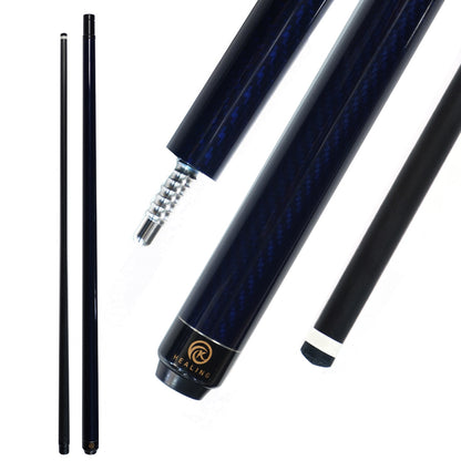 Blue Carbon Fiber Pool Cue Radial - 11.8mm LD 3K Twill