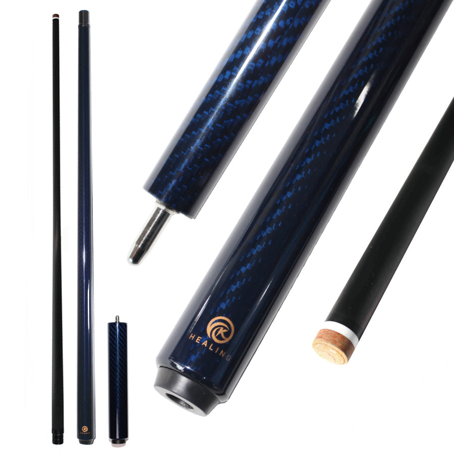 Carbon Fiber Pool Cue Uniloc Style - 12.4mm LD 3K Twill