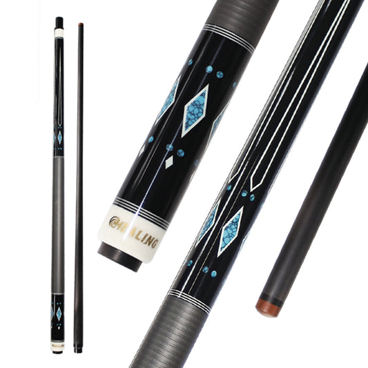 OKHEALING Break Cue with Carbon Shaft Wood Butt - Uniloc Joint (or Radial) 12.9mm Tip