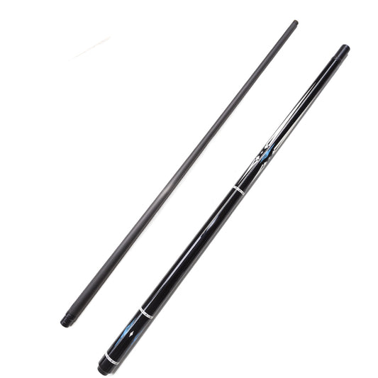 OKHEALING Carbon 1/2 Play Cue with Bakelite Ferrule and 12.4mm Pigskin Tip