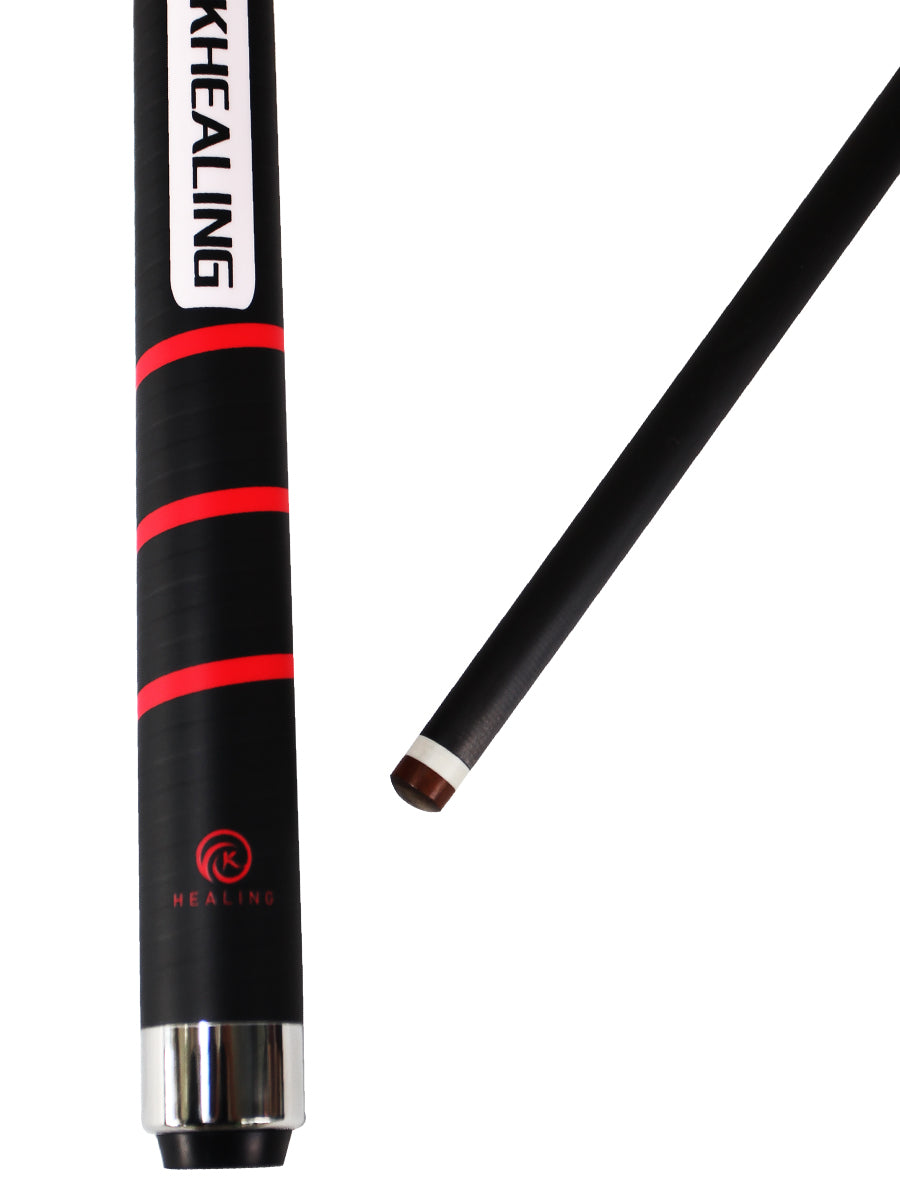 Hot sale okhealing 1/2 break cue with carbon fiber shaft and butt and nonslip wrap