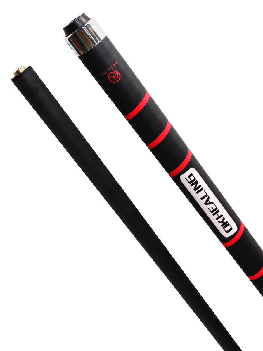 Hot sale okhealing 1/2 break cue with carbon fiber shaft and butt and nonslip wrap