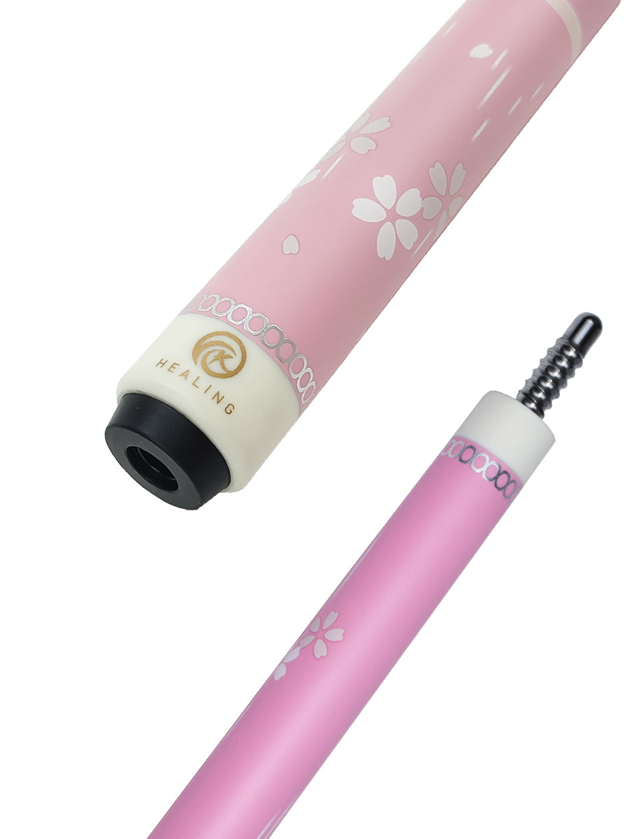 New design of okhealing 1/2 carbon fiber play cue 12.5mm tip with pink shaft and butt