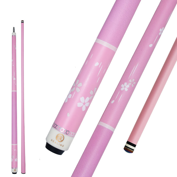 New design of okhealing 1/2 carbon fiber play cue 12.5mm tip with pink shaft and butt