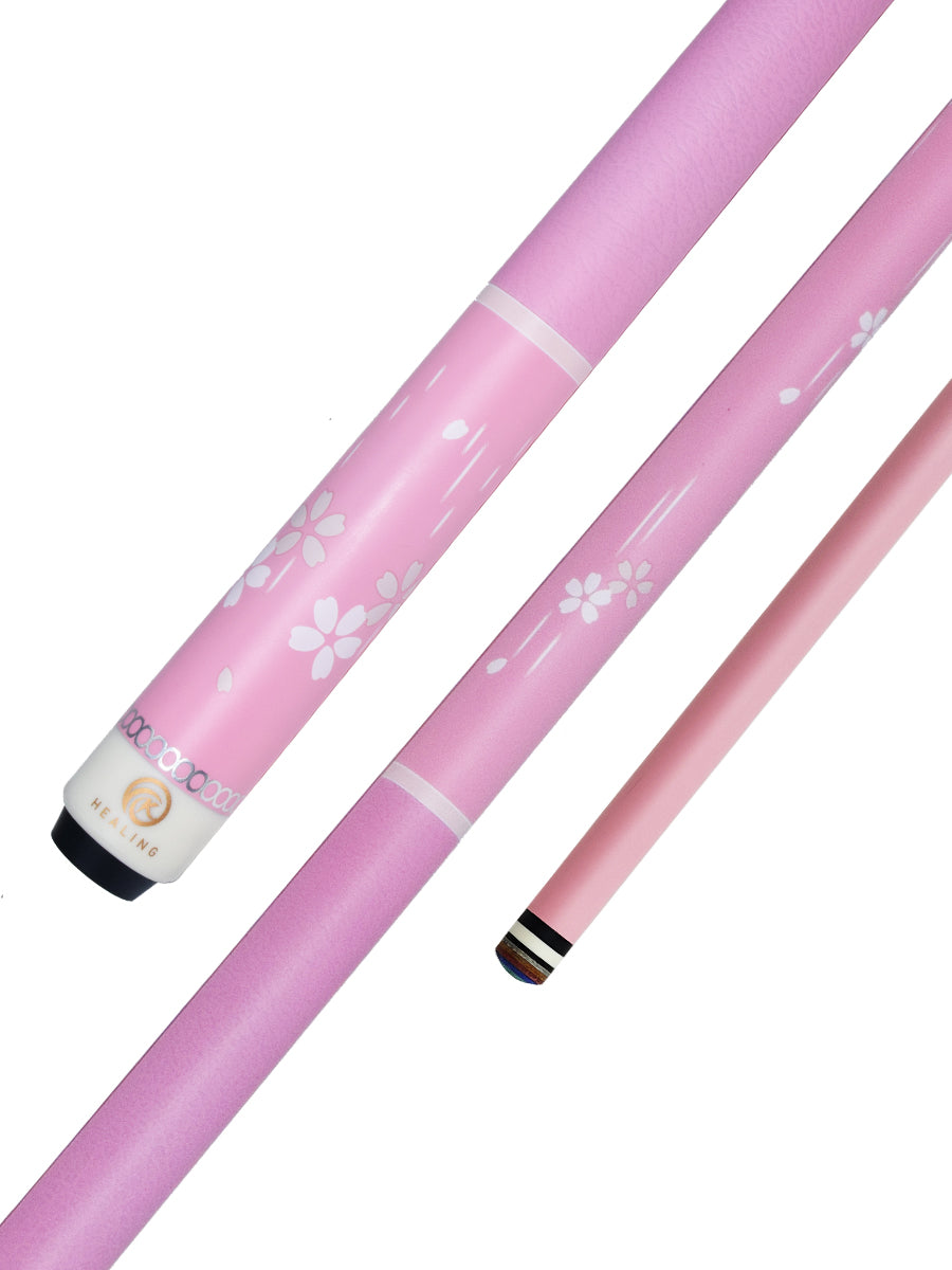 New design of okhealing 1/2 carbon fiber play cue 12.5mm tip with pink shaft and butt