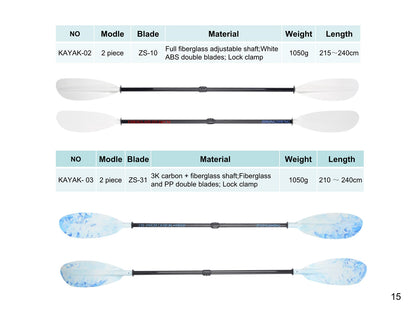 OEM Many kinds of Kayak paddle from professional manufacter