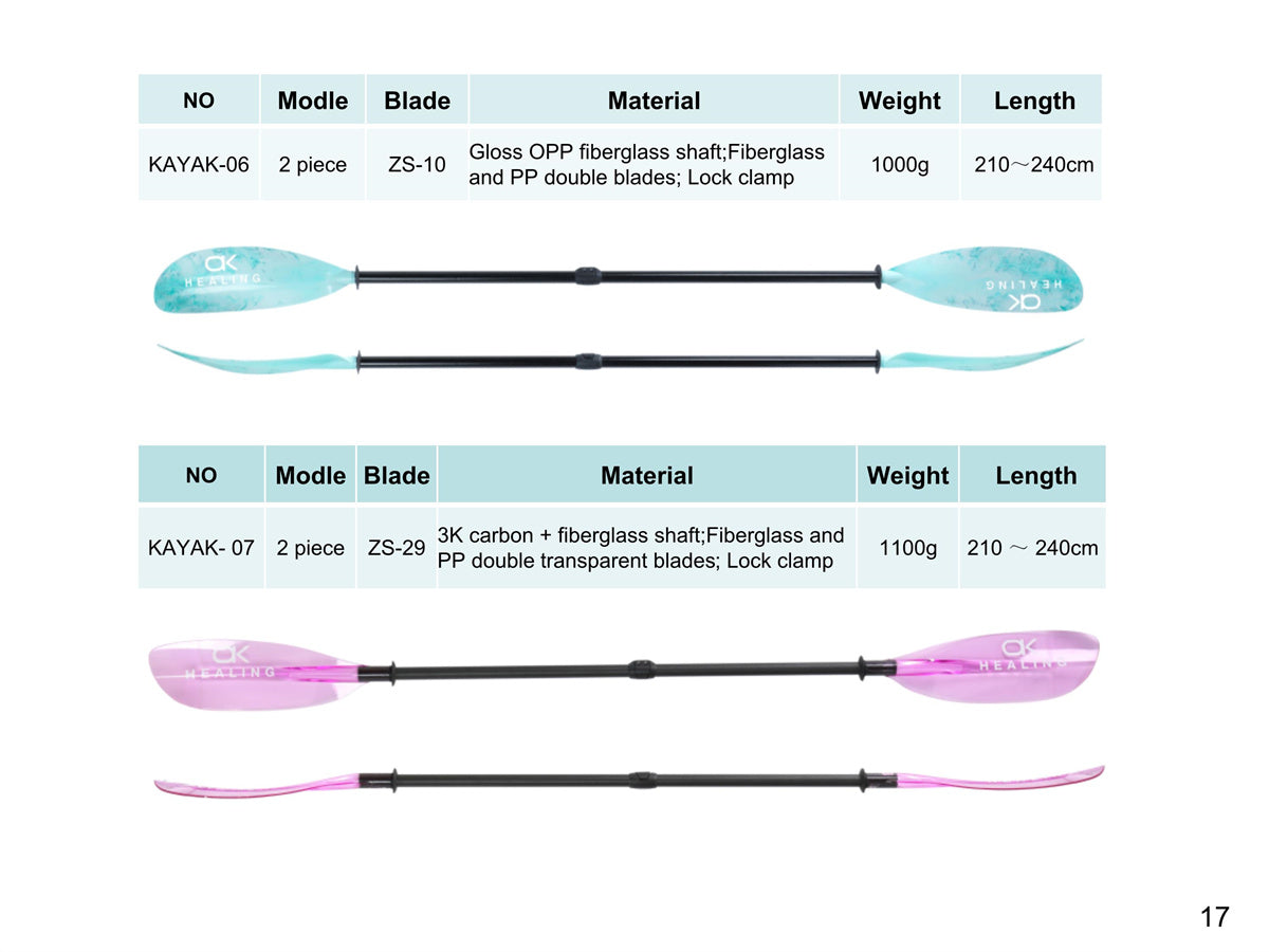 OEM Many kinds of Kayak paddle from professional manufacter