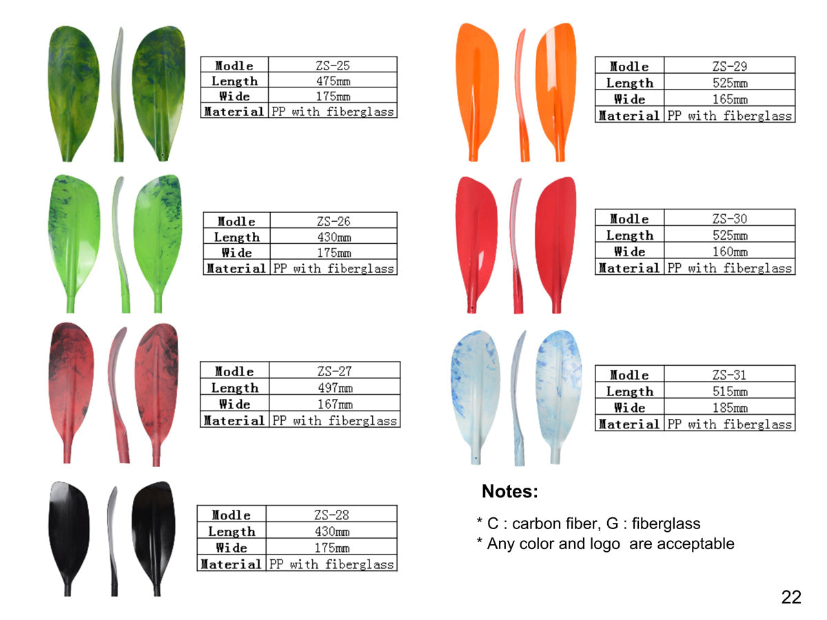 OEM Many kinds of Kayak paddle from professional manufacter