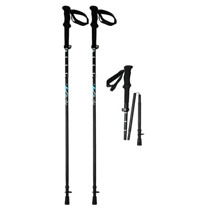 Carbon Fiber Trekking Poles - Adjustable Folding and Black Color