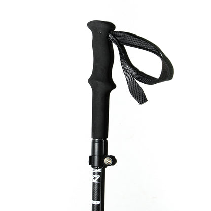 Carbon Fiber Trekking Poles - Adjustable Folding and Black Color