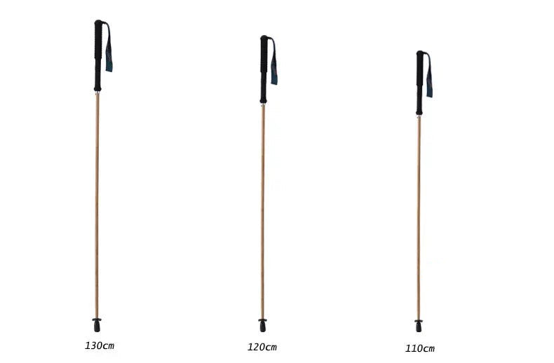 OKHEALING Carbon Fiber Trekking Poles- Folding Ultralight and Bamboo Surface