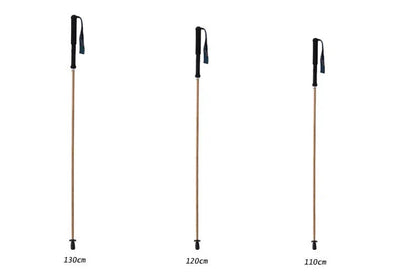 OKHEALING Carbon Fiber Trekking Poles- Folding Ultralight and Bamboo Surface